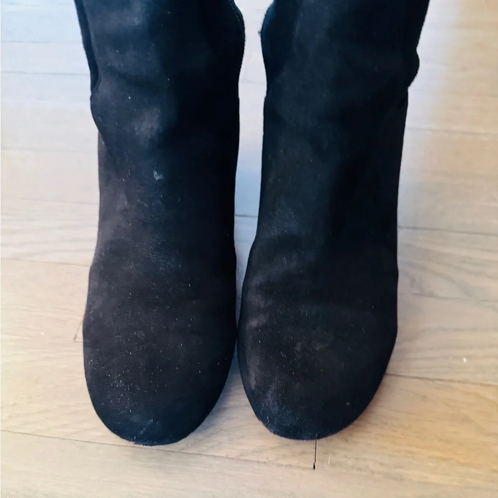 Sam Edelman Women's Vinney Boot Size 7 Block Heel Tall Black Stretch
